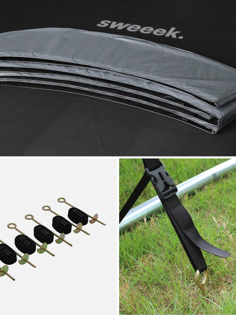 Trampoline 430cm filet intérieur avec pack d'accessoires Gris - Kiabi