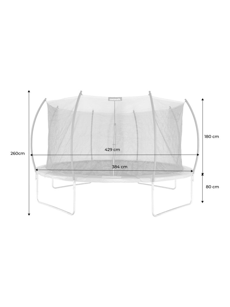 Trampoline 430cm filet intérieur Gris - Kiabi