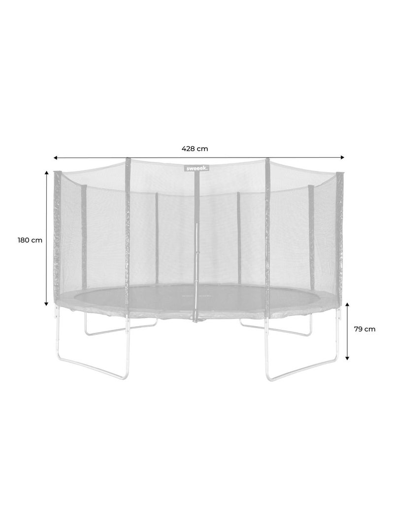 Trampoline 430cm filet protection Venus Gris - Kiabi