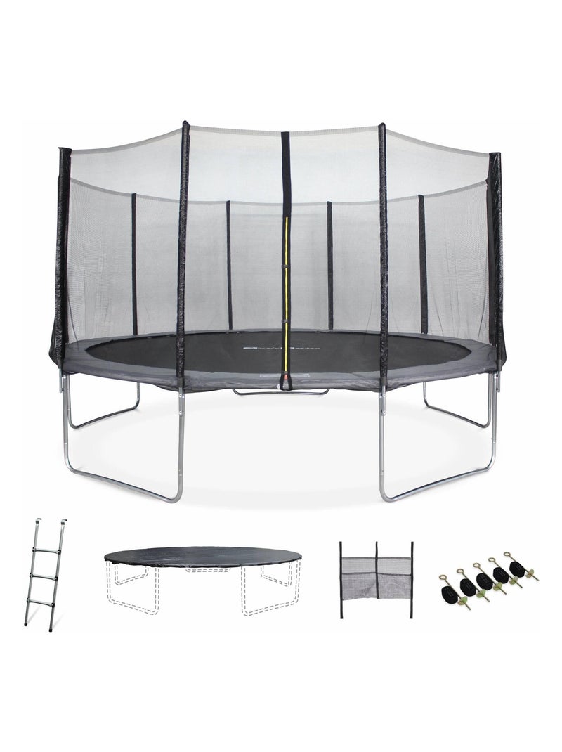 Trampoline 460cm avec pack d'accessoires Gris - Kiabi