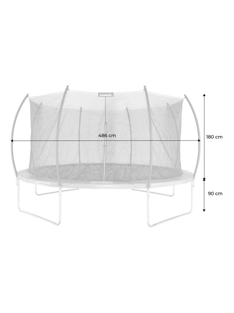 Trampoline 490cm filet intérieur Gris - Kiabi