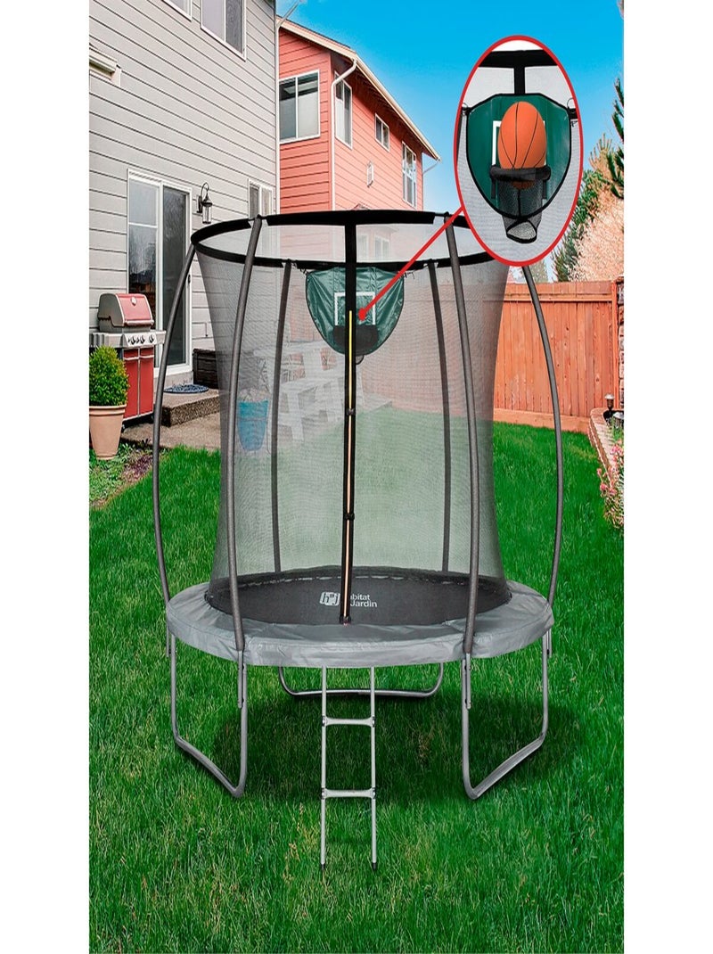 Trampoline avec filet intérieur Gris - Kiabi