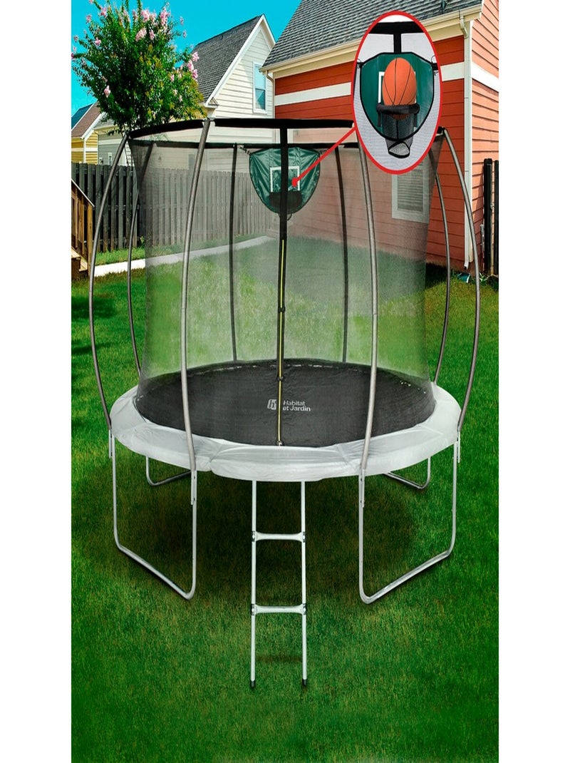Trampoline avec filet intérieur Gris - Kiabi