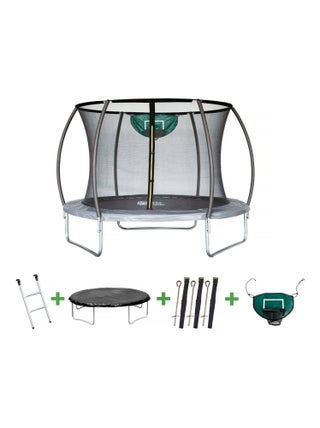 Trampoline avec filet intérieur "jumper" - Ø 3,05 - Gris