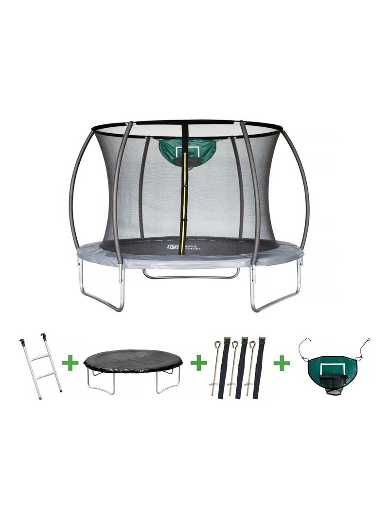 Trampoline avec filet intérieur "jumper" - Ø 3,05 - Gris Gris - Kiabi