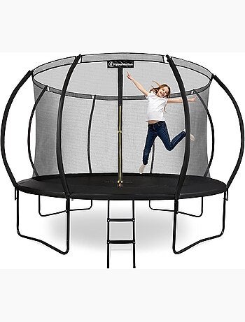 Trampoline de jardin avec filet et échelle 366cm HyperMotion