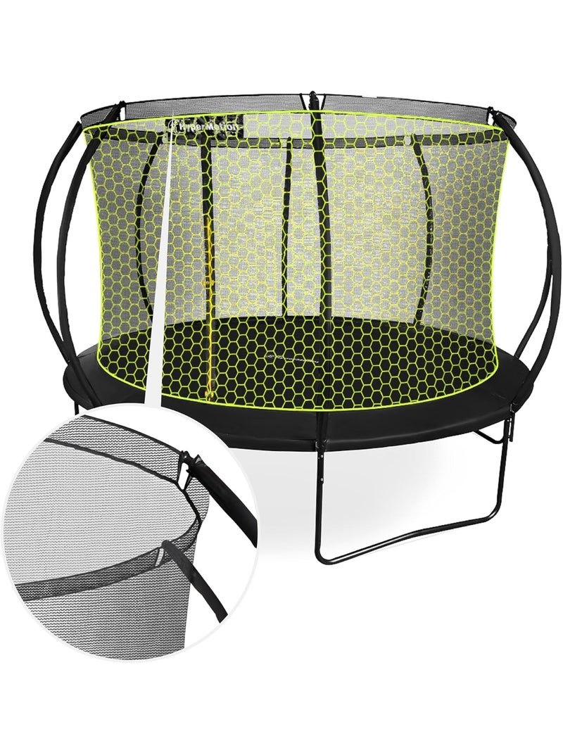 Trampoline de jardin avec filet et échelle 366cm HyperMotion Noir - Kiabi