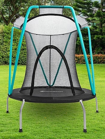Trampoline de jardin avec filet et zip 137cm HyperMotion