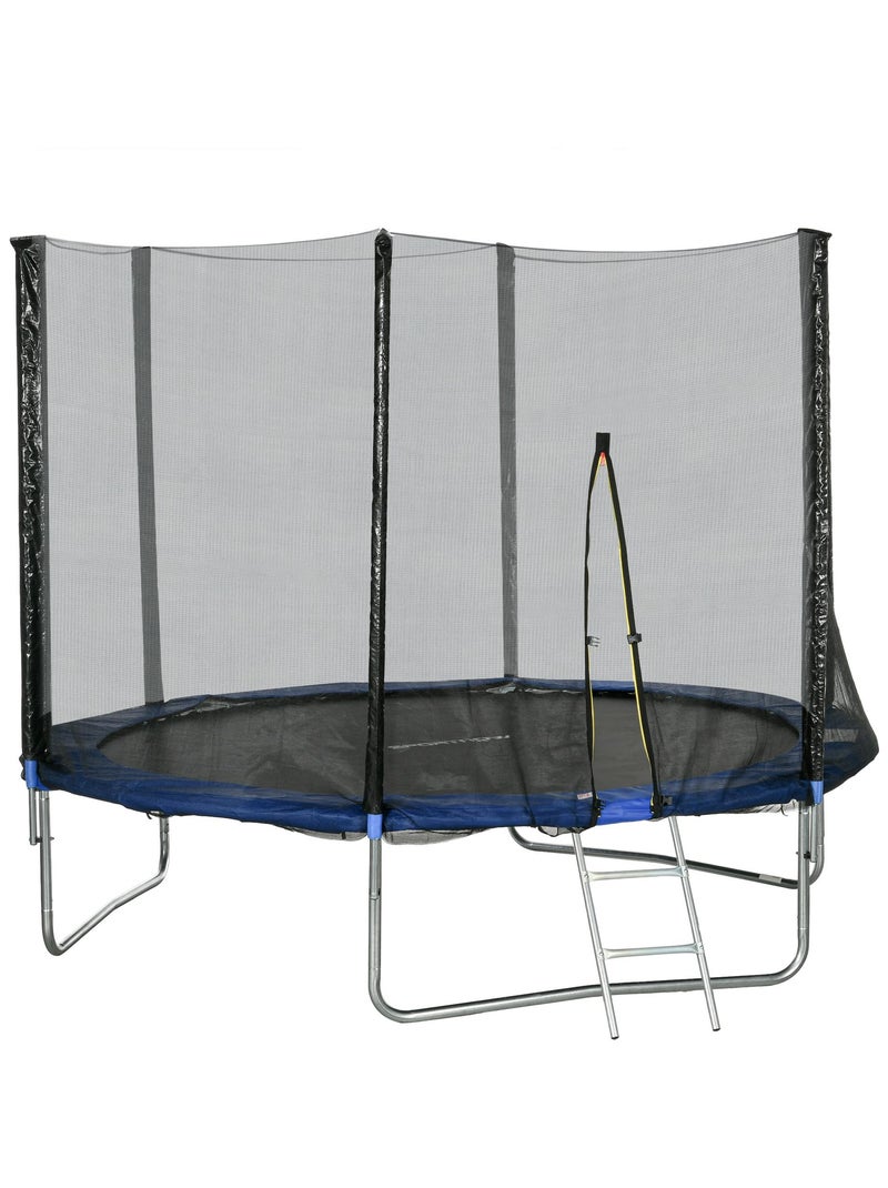 Trampoline d'extérieur Ø 305 cm avec filet de sécurité, poteaux rembourrés et échelle Bleu Bleu - Kiabi