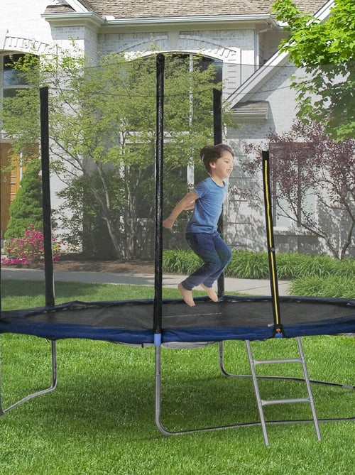 Trampoline d'extérieur Ø 305 cm avec filet de sécurité, poteaux rembourrés et échelle - Kiabi Trampoline d'extérieur Ø 305 cm avec filet de sécurité, poteaux rembourrés et échelle - Kiabi