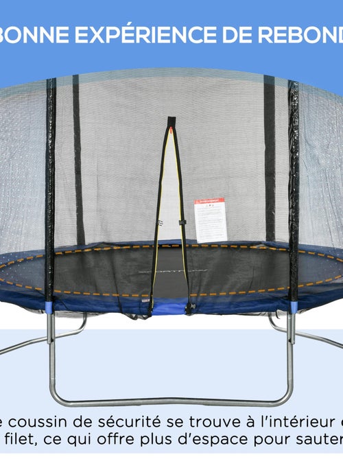 Trampoline d'extérieur Ø 305 cm avec filet de sécurité, poteaux rembourrés et échelle - Kiabi Trampoline d'extérieur Ø 305 cm avec filet de sécurité, poteaux rembourrés et échelle - Kiabi