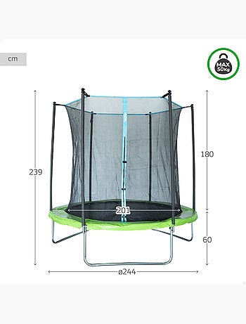 Trampoline d'extérieur pour enfants ø201 cm aktive