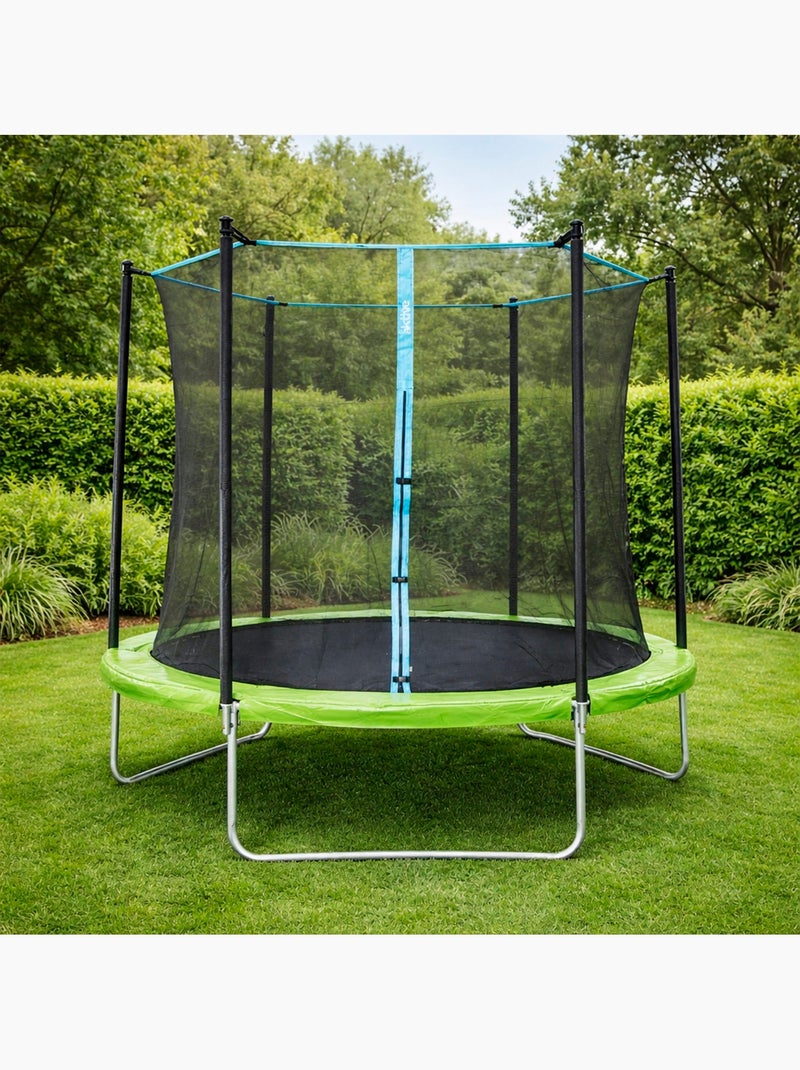 Trampoline d'extérieur pour enfants ø201 cm aktive Bleu Vert Noir - Kiabi