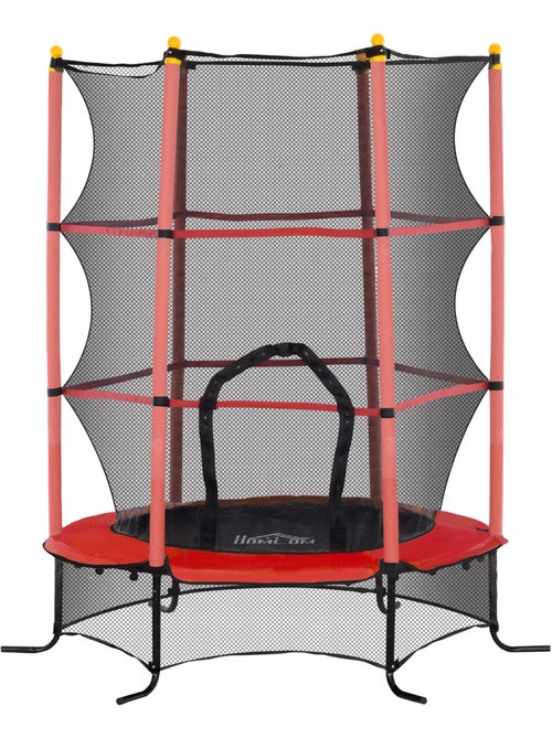 Trampoline enfant Ø1,63 x 1,9H m filet de sécurité couvre-ressorts - Kiabi Trampoline enfant Ø1,63 x 1,9H m filet de sécurité couvre-ressorts - Kiabi