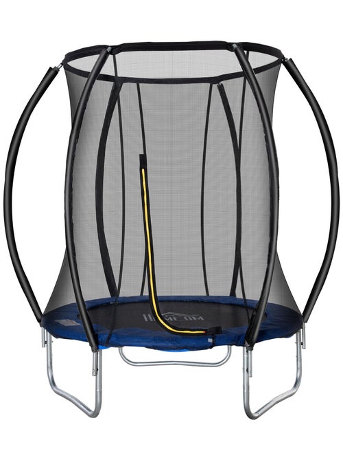 Trampoline enfant Ø 2,25 m 6 poteaux accessoires inclus bleu - Kiabi