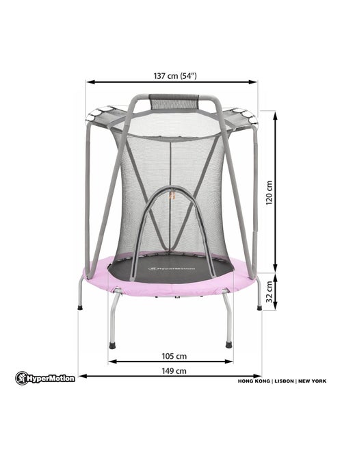 Trampoline enfant avec filet de sécurité 137cm HyperMotion - Kiabi