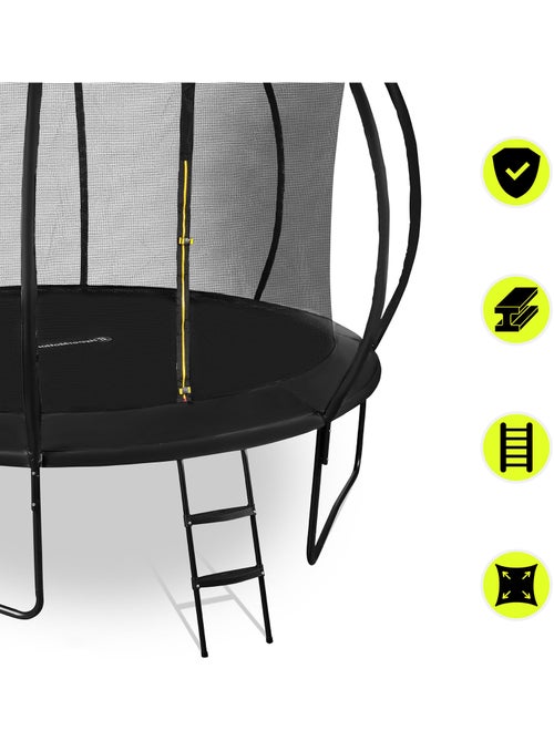 Trampoline enfant avec filet et échelle 244cm HyperMotion - Kiabi