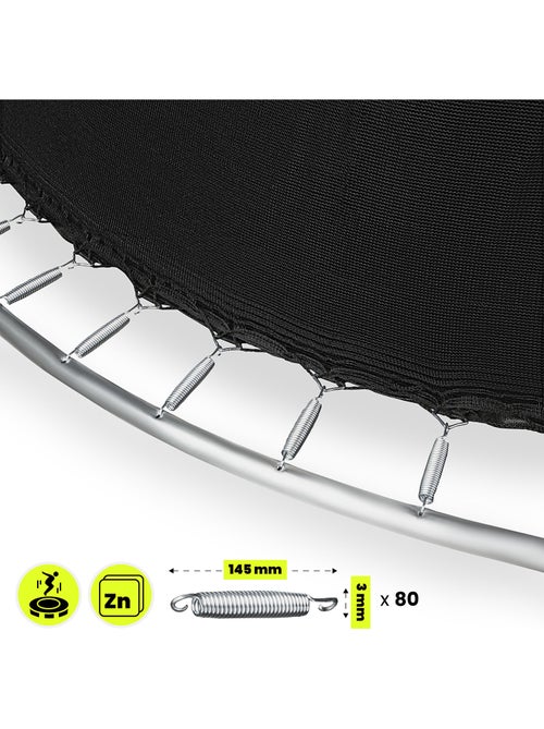 Trampoline enfant avec filet et échelle 430cm HyperMotion - Kiabi