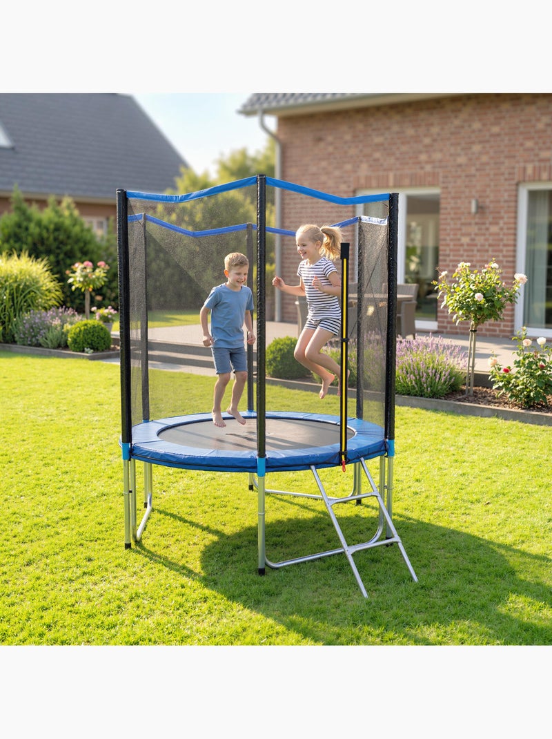 Trampoline enfant complet dia. 1,83 m 80 Kg max. Bleu Bleu - Kiabi