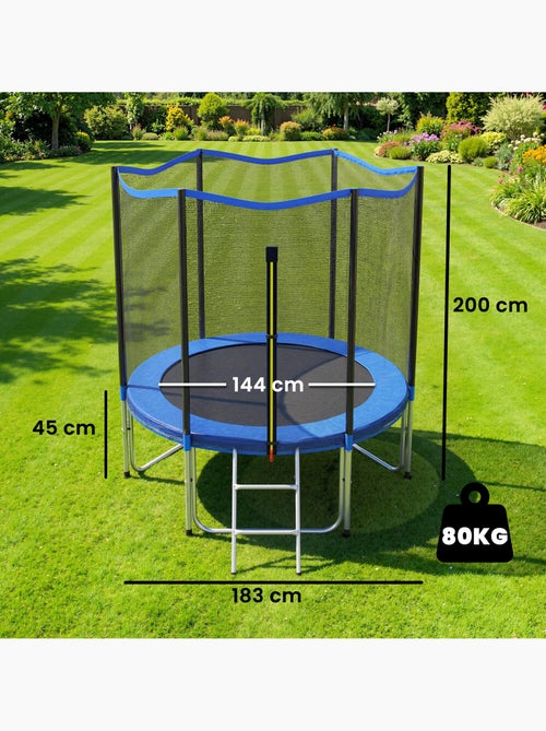 Trampoline enfant complet dia. 1,83 m 80 Kg max. - Kiabi Trampoline enfant complet dia. 1,83 m 80 Kg max. - Kiabi