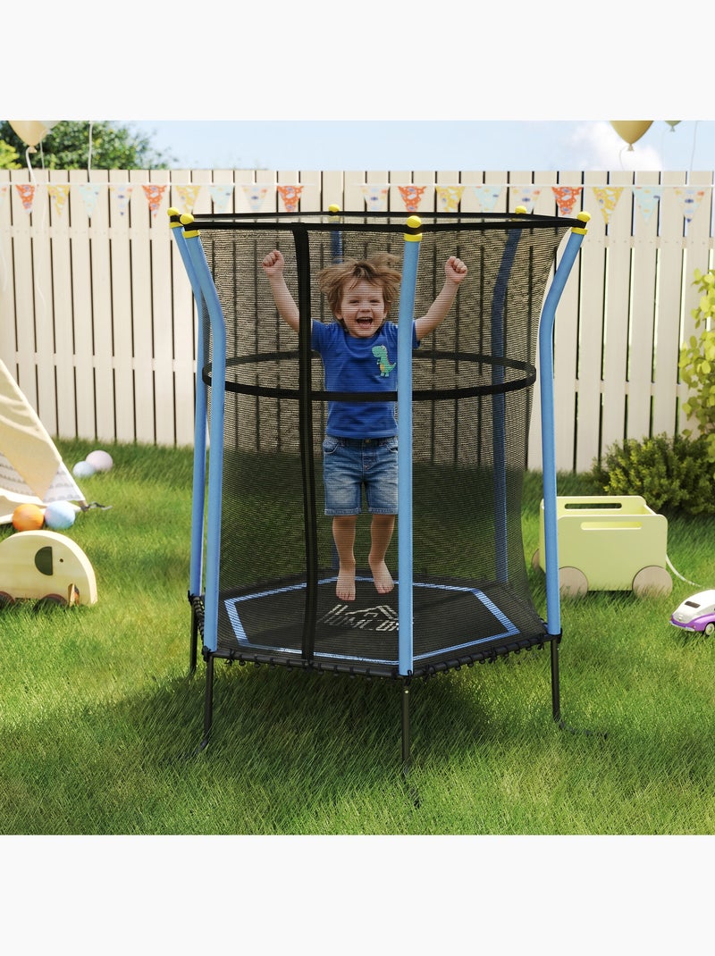 Trampoline enfant dia. 1,63 x 1,9H m charge max. 50 Kg tout équipé Bleu Bleu - Kiabi