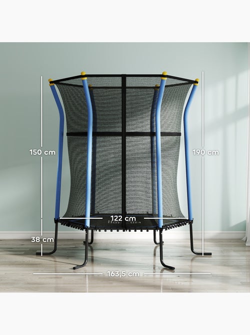 Trampoline enfant dia. 1,63 x 1,9H m charge max. 50 Kg tout équipé - Kiabi