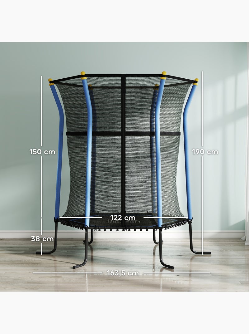 Trampoline enfant dia. 1,63 x 1,9H m charge max. 50 Kg tout équipé Bleu Bleu - Kiabi