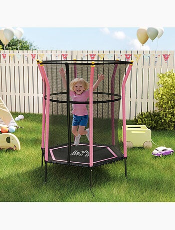 Trampoline enfant dia. 1,63 x 1,9H m charge max. 50 Kg tout équipé