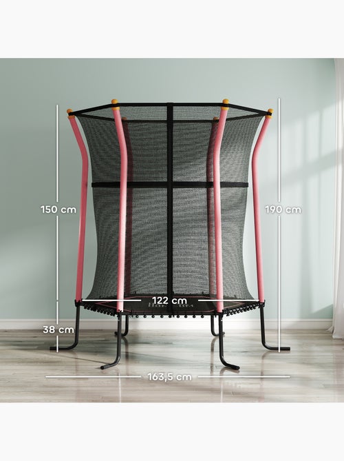 Trampoline enfant dia. 1,63 x 1,9H m charge max. 50 Kg tout équipé - Kiabi