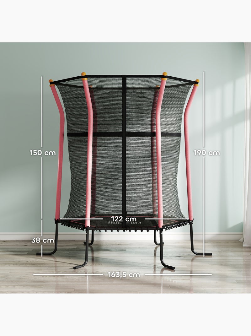 Trampoline enfant dia. 1,63 x 1,9H m charge max. 50 Kg tout équipé Rose - Kiabi