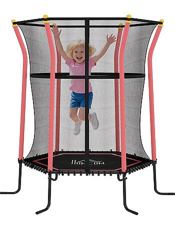 Trampoline enfant dia. 1,63 x 1,9H m charge max. 50 Kg tout équipé