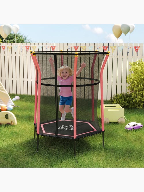 Trampoline enfant dia. 1,63 x 1,9H m charge max. 50 Kg tout équipé - Kiabi