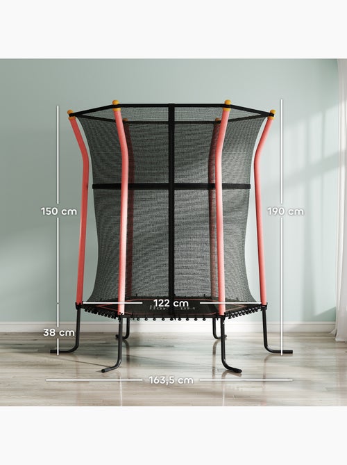 Trampoline enfant dia. 1,63 x 1,9H m charge max. 50 Kg tout équipé - Kiabi