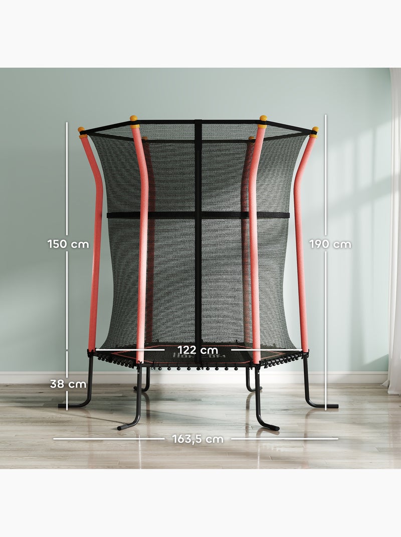 Trampoline enfant dia. 1,63 x 1,9H m charge max. 50 Kg tout équipé Rouge - Kiabi