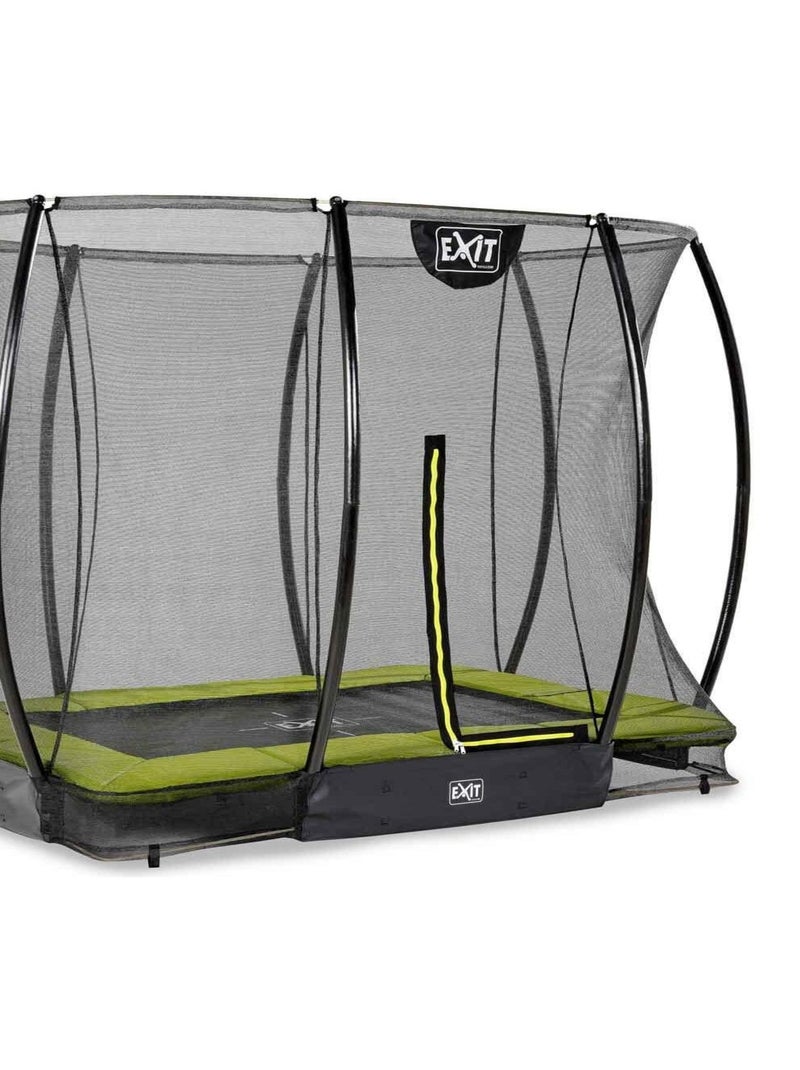 Trampoline enterré 153x214cm noir et filet de sécurité Sihouette EXIT Vert - Kiabi