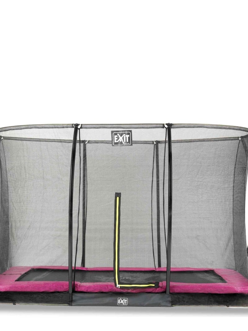 Trampoline enterré 244x366cm noir et filet de sécurité Sihouette EXIT Rose - Kiabi