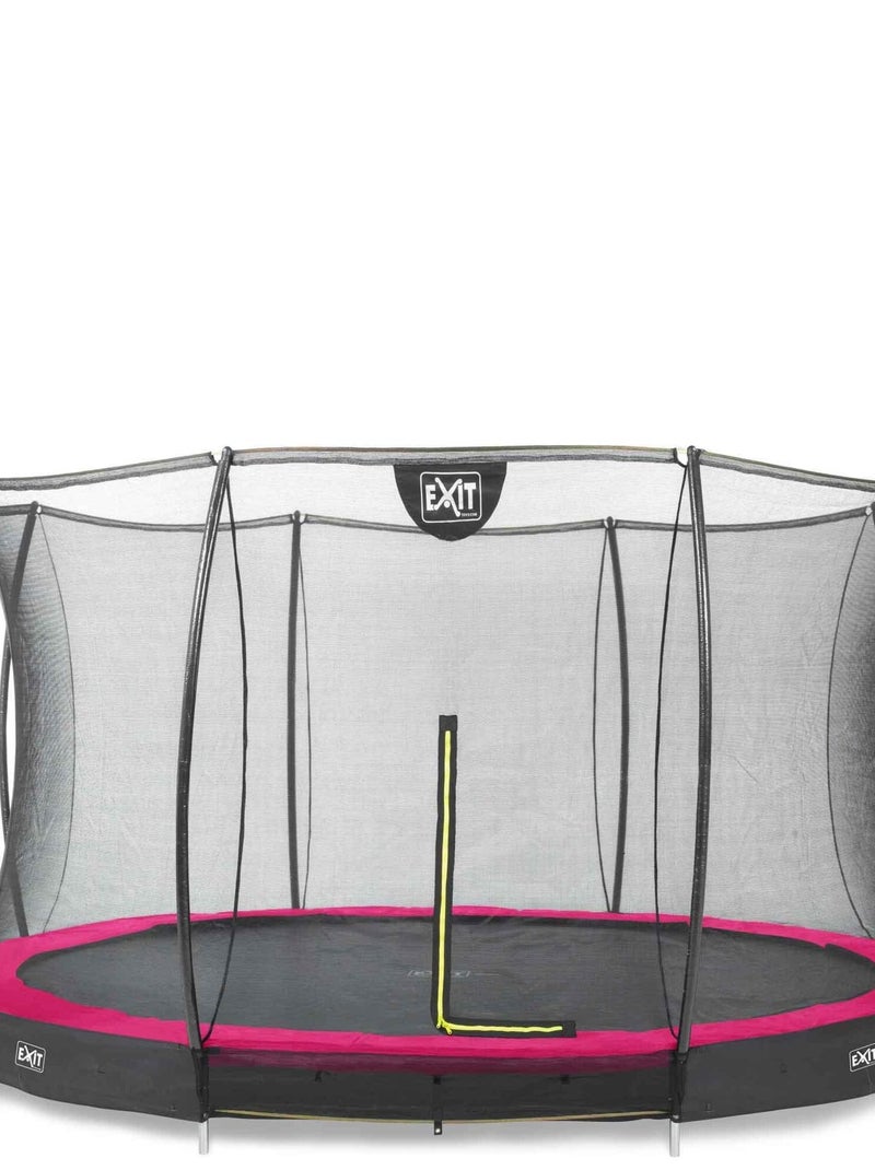 Trampoline enterré rond 427cm vert et filet de sécurité Sihouette EXIT Rose - Kiabi