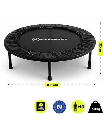 Trampoline fitness hypermotion 91 cm pour entraînement à domicile