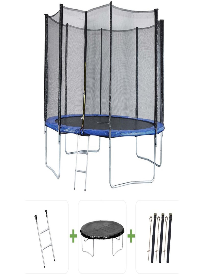 Trampoline "Joycy" - Ø 4,27 m - Avec Filet + échelle + couverture + kit d'ancrage N/A - Kiabi