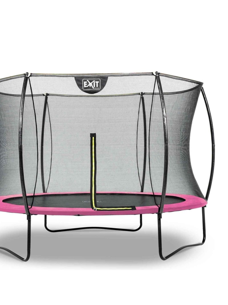 Trampoline sur pieds rond 244cm noir et filet de sécurité Sihouette EXIT Rose - Kiabi