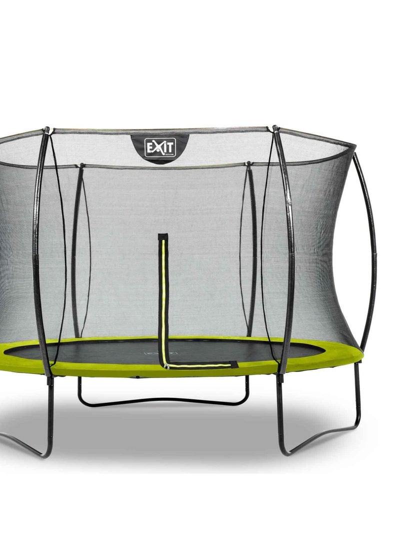 Trampoline sur pieds rond 244cm noir et filet de sécurité Sihouette EXIT Vert - Kiabi