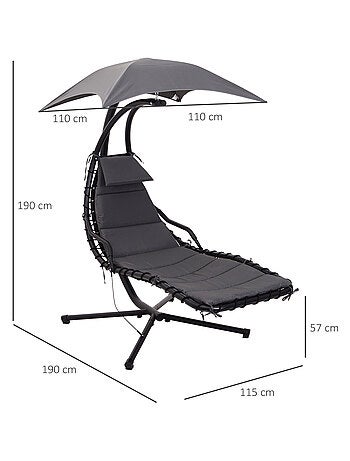 Transat bain de soleil suspendu
