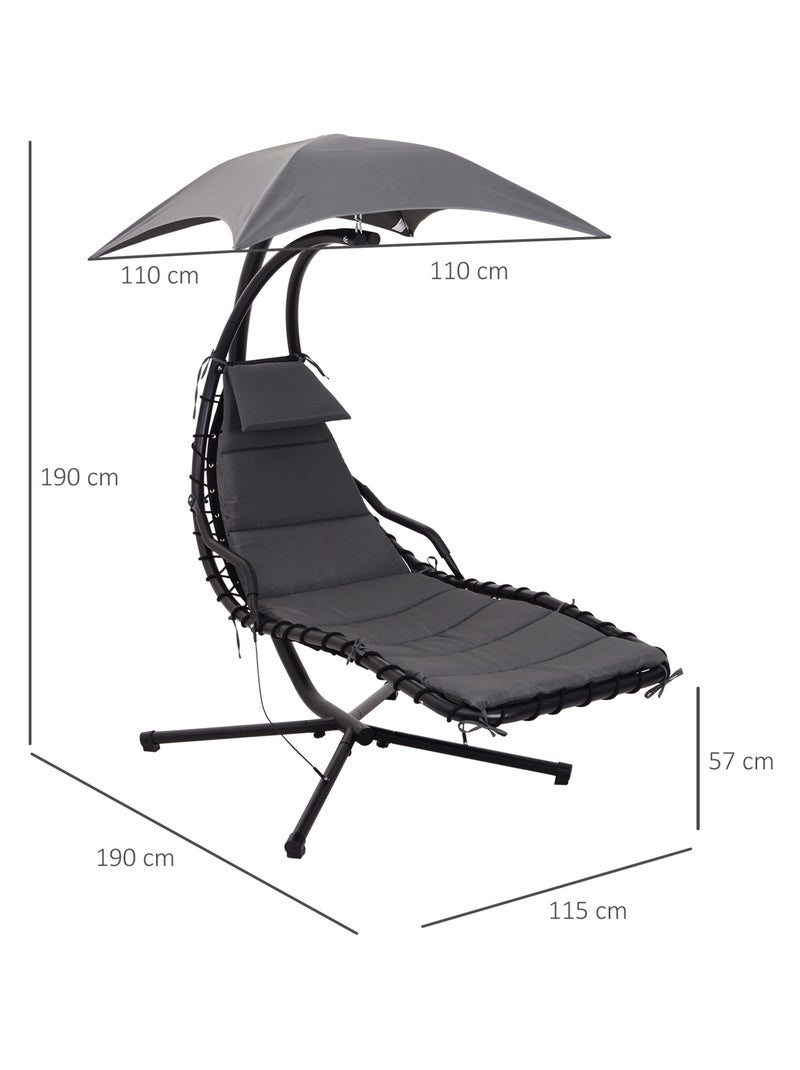 Transat bain de soleil suspendu Gris foncé - Kiabi