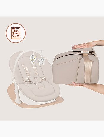Transat balancelle bébé LIONELO Celia - Ultra légère - Jusqu’à 9 kg - Mouvement de bascule naturel