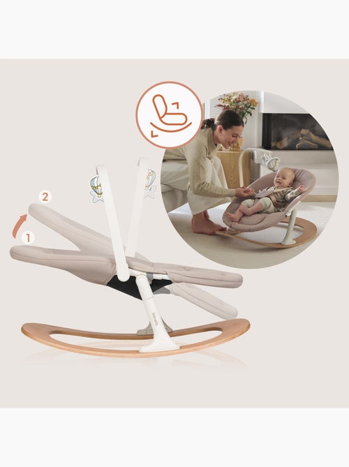 Transat balancelle bébé LIONELO Celia - Ultra légère - Jusqu’à 9 kg - Mouvement de bascule naturel - Kiabi Transat balancelle bébé LIONELO Celia - Ultra légère - Jusqu’à 9 kg - Mouvement de bascule naturel - Kiabi