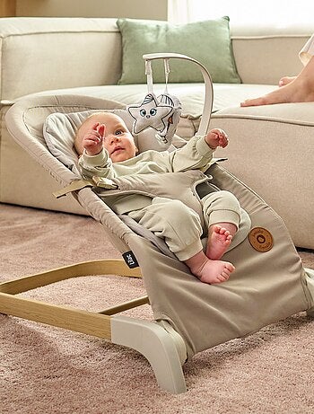 Transat balancelle LIONELO Lilac - Pliable - Tissu de bambou - Mouvement naturel