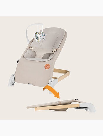 Transat balancelle LIONELO Lilac - Pliable - Tissu de bambou - Mouvement naturel