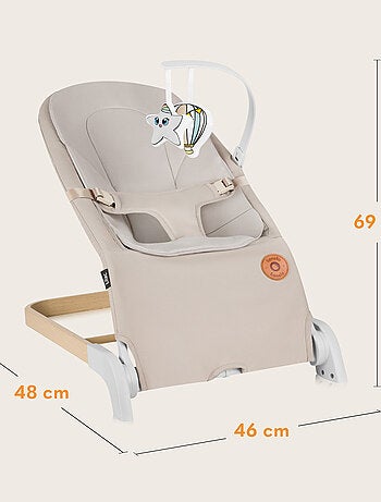 Transat balancelle LIONELO Lilac - Pliable - Tissu de bambou - Mouvement naturel