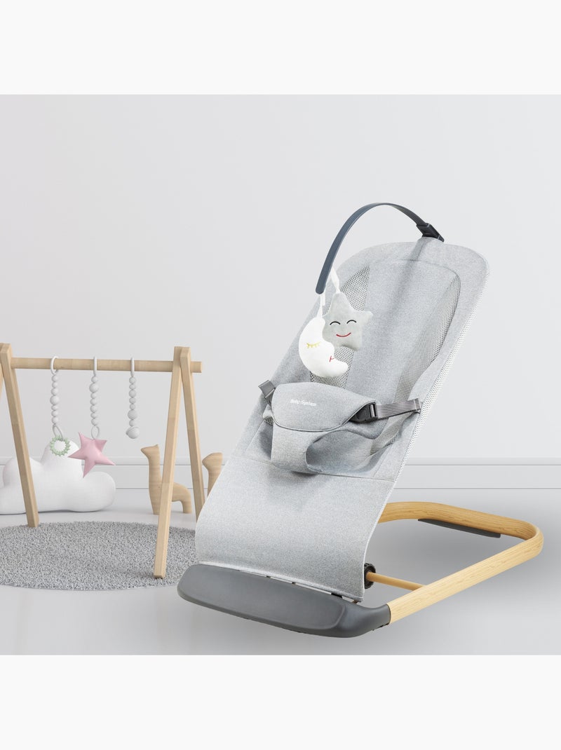 Transat bébé 2 en 1 LILY balancelle chaise longue 0+ léger pliable 3 positions Gris - Kiabi