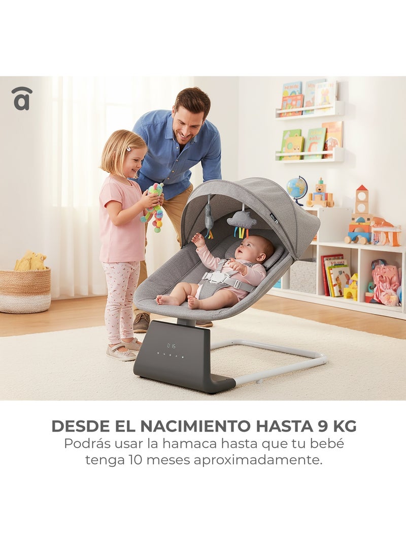 Transat bébé Bluetooth avec balancement Bali Asalvo Gris - Kiabi
